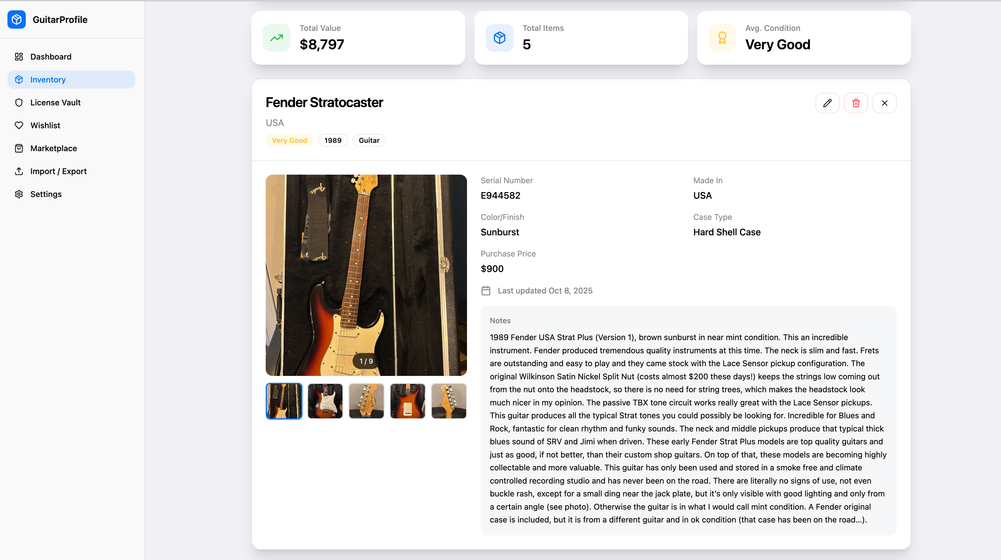 Item detail screenshot